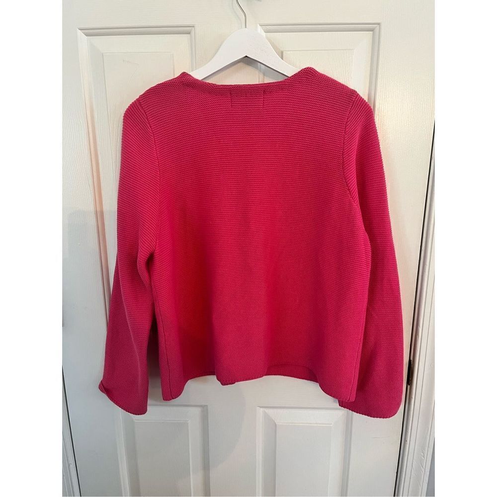 Habitat Pink Cotton Open Front Cardigan Sweater sz L NWOT - Picture 5 of 7
